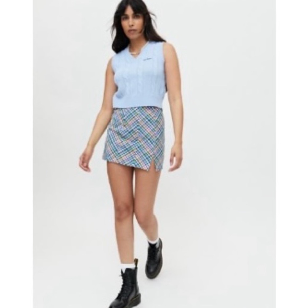 Urban Outfitters Landon Plaid Mini Skirt